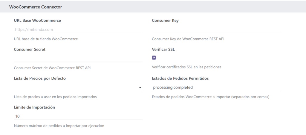 hosting Odoo Woocommerce con conector